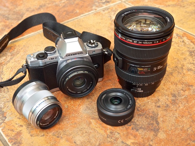 Olympus OM-D E-M5 and various lenses